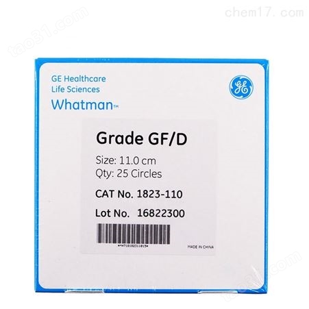 GE 沃特曼 GF/D级玻璃微纤维滤膜1823-110