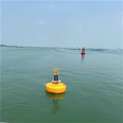海上用黄颜色警示航标 海洋牧场航道浮标