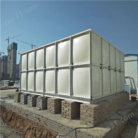 武汉玻璃钢模压水箱 方形水箱 装配式水箱 玻璃钢消防人防水箱 润隆专业定制