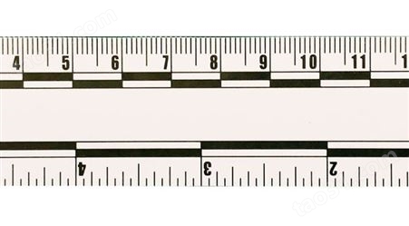 15厘米白色色磁性比例尺 ，白色PVC比例尺  磁性比例尺 照相比例尺