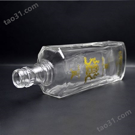 四川厂家生产晶白料 玻璃酒瓶 烤花定制瓶