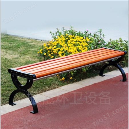 带靠背有无腐木铸铝凳凳椅防雨实木花园椅坐椅长椅子公园长椅户外
