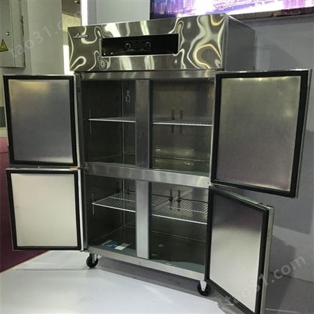 食堂用四门冰柜  不锈钢双温四门冰柜