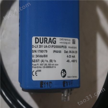 DURAG 德尔格火焰检测器 D-LX201 UA-C1-P2-0000-PCG