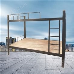 上下铺铁架床 双层床钢制加厚员工宿舍床 工地铁床