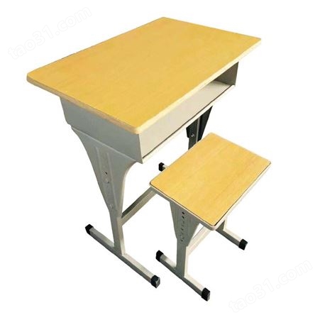 学生学习桌 单人双人组合 学生课桌椅 写字台钢木书桌