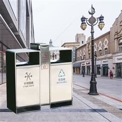 户外垃圾桶 不锈钢大号公共场合分类果皮箱 商用环卫垃圾箱定制