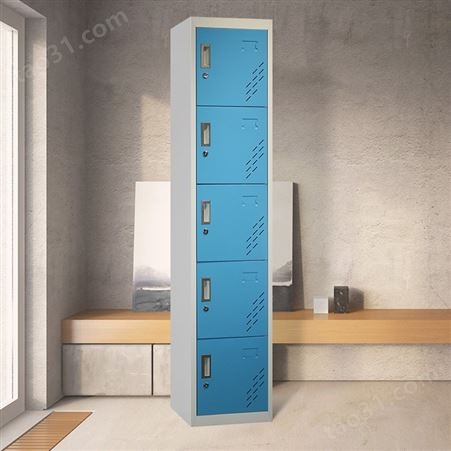 单门储物柜彩色更衣柜 加厚铁皮柜家用柜 寄存柜带锁柜子