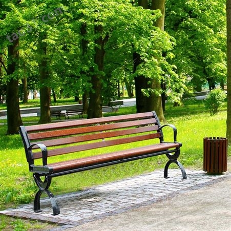 户外公园椅 防腐木长排椅 广场社区休闲椅园林庭院凳子