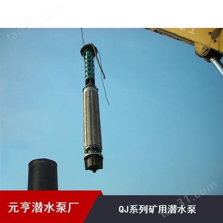 批量供应天津市元亨下吸式QJ系列矿用潜水泵