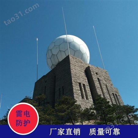 贵州雷达站避雷针安装 气象雷达站避雷针 玻璃钢避雷针厂家伟信定做