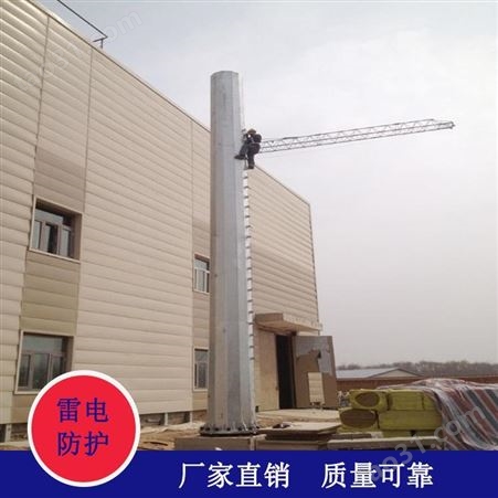 GH环形独立钢管避雷塔 17米环形钢管避雷塔 圆柱形钢管杆避雷塔