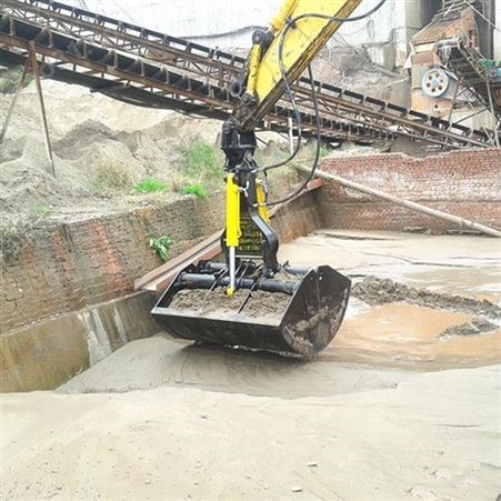 艾立克 工程施工装卸 河道清淤 液压回转式挖煤斗 3.9立方