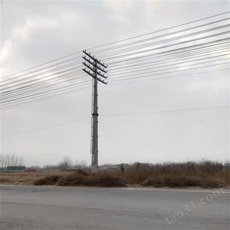 邢台市10kv钢管塔 钢管塔基础施工电力钢管塔