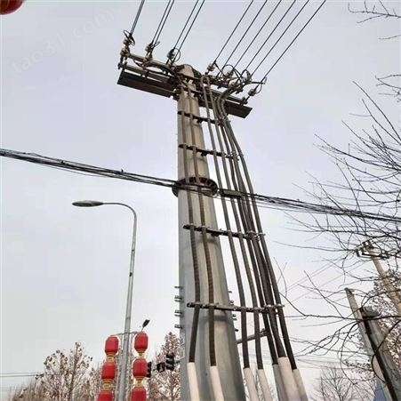 电力钢杆规格10kv 电线杆钢杆 架线终端钢杆