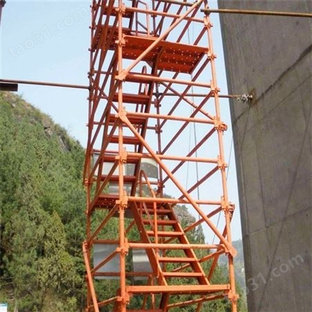 砚常 高墩安全爬梯 基坑建筑网爬梯 挂网式安全爬梯 施工箱式安全爬梯