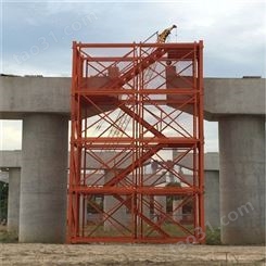 众鹏机械 厢式安全梯笼 桥梁建筑安全梯笼 拆装式安全梯笼 可