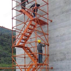 博睿桥梁施工爬梯 墩身安全爬梯 上下安全爬梯 长期定制 框架式安全爬梯