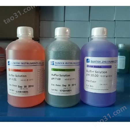 SUNTEX标准液PH4.01/7.00/10.01-500ML探头校准标准试剂pH/ORP缓冲液