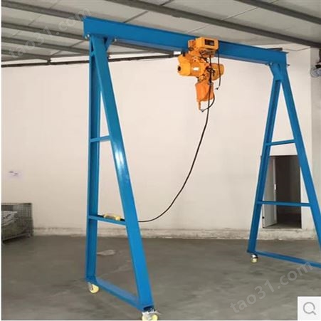 理顿LD-LMJ工地用移动龙门吊架 2吨手推式龙门吊 配3吨手拉葫芦