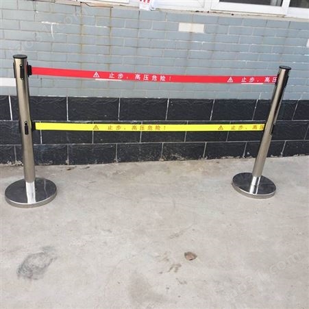 智科-双带围栏 加厚不锈钢立柱伸缩围栏 会场排队围栏定制
