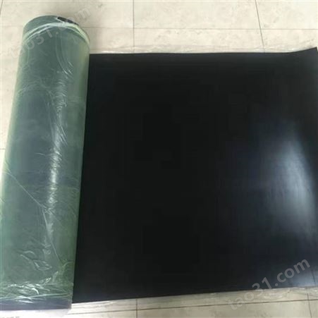 智科-黑色防滑胶皮配电室绝缘胶垫 绝缘橡胶板10kv橡胶板 尺寸厚度可定制