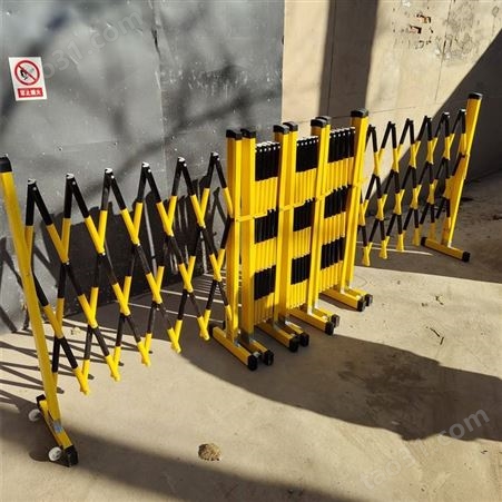 智科环保移动护栏 玻璃钢伸缩围栏护栏 石油油田护栏临时隔离