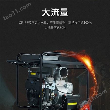 冀探 JY-TY-01 便携式 小型 4寸汽油水泵 抽水机 汽油机自吸泵
