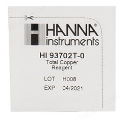哈纳总铜HR试剂HI93702T-01、HI93702T-03