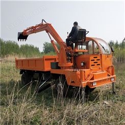 车载式钩机 10吨车载是农用挖掘机 下葬车带挖机一体的车可定做