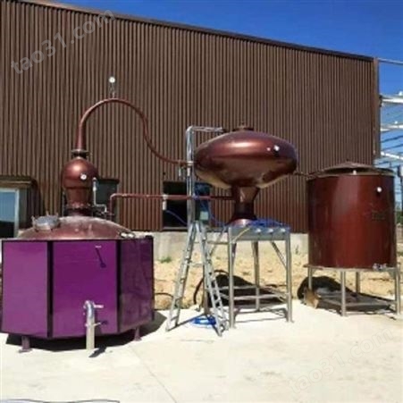 森科闪闪发光1000升紫铜夏朗德壶式蒸馏设备出好酒