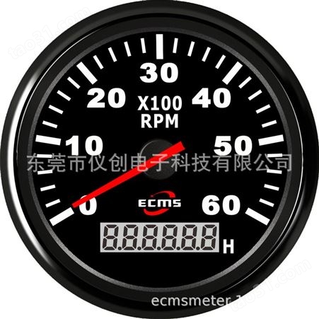 仪创 ECMS 901-00006 步进电机式转速表 改装车用船用仪表，1-300速比可调