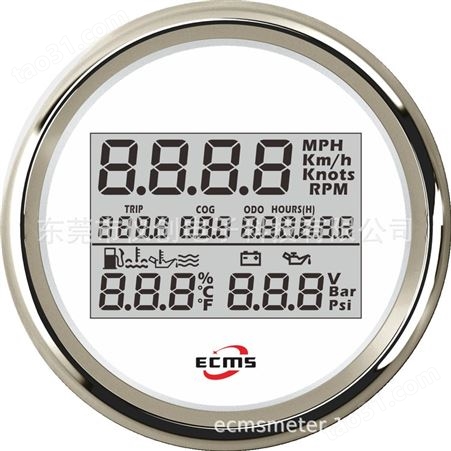 仪创 ECMS 900-00116 电动车改装车仪表 GPS速度+油位 水温 油压 电压 水位（选二）