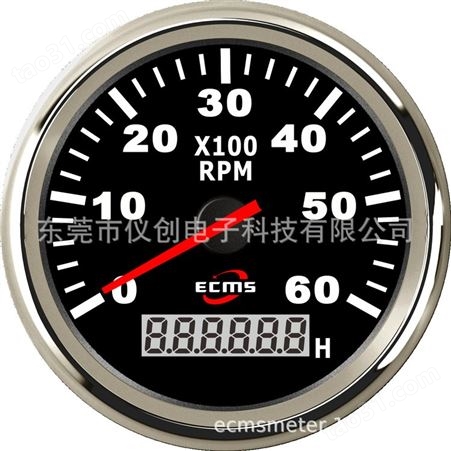 仪创 ECMS 901-00006 步进电机式转速表 改装车用船用仪表，1-300速比可调