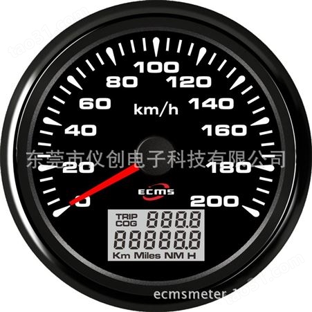 仪创 ECMS 902-00083 85mm指针GPS速度表200km/h 七色背光