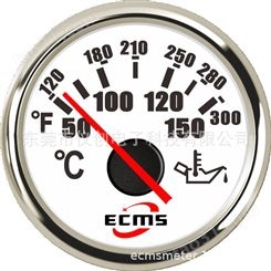 仪创 ECMS 801-00018 指针油温表50-150℃ 黑色表盘+黑色前盖 VDO参数 质保一年