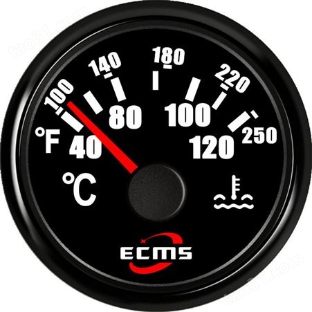 仪创 ECMS 810-00034 厂家供应 指针式显示仪表 船用车用水温表