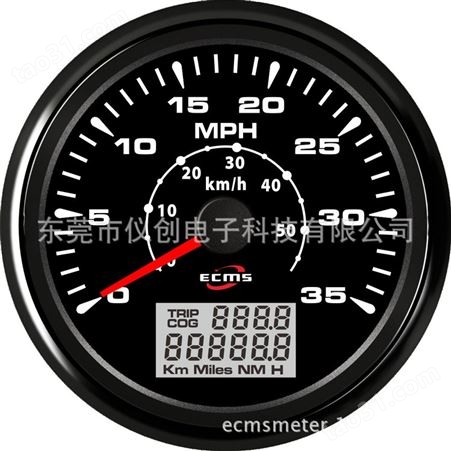 仪创 ECMS 902-00055 85mmGPS航速表35MPH 多彩色背光