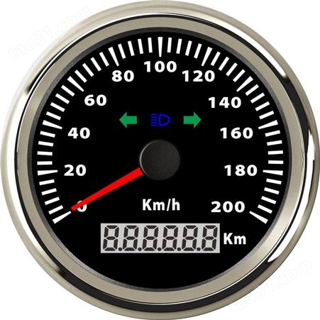 仪创 ECMS 900-00078 汽车改装车GPS速度表200km/h带转向灯 远光灯