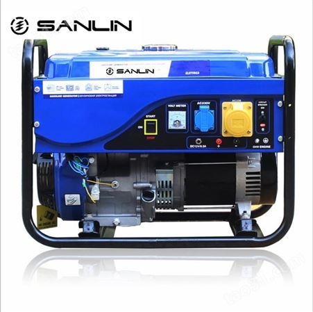 三林SANLIN动力220V汽油发电机7KWSHL9000QD