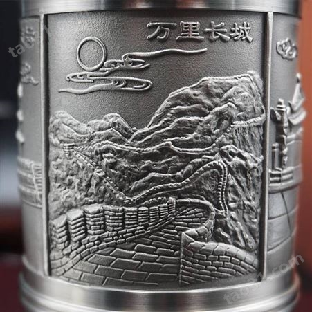 北京印象锡器茶具定制 纯锡茶叶罐定做 锡器工艺品免费设计logo 送礼茶叶罐礼品定制工厂