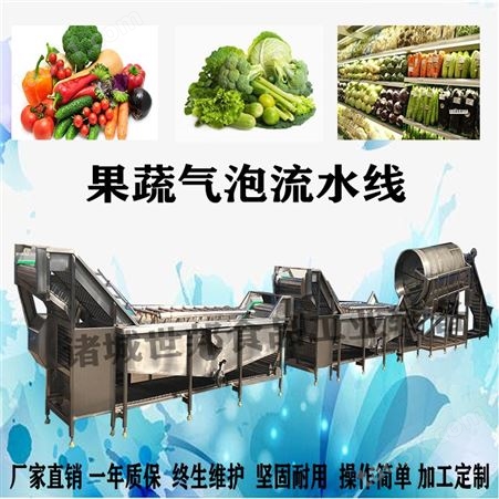 厂家现货生产连续式青豆蔬菜清洗机 气泡翻浪毛豆清洗设备