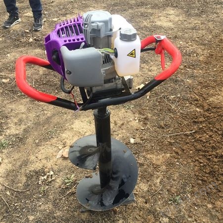 汽油大马力打桩挖坑机 圣鲁手提式打眼挖坑机 新型植树挖窝机视频