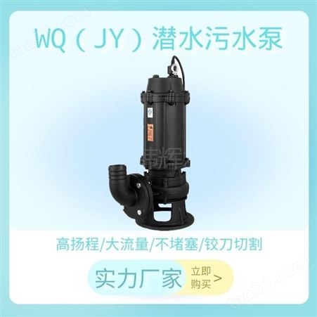 标准型污水排污泵 100WQ80-25-11污水污物潜水电泵 抗阻塞潜污泵 韩辉