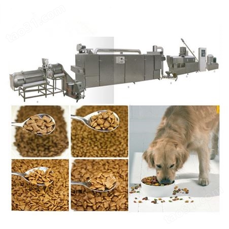 65型狗粮机 双螺杆产量100公斤狗粮膨化设备