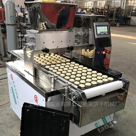 上海合强休闲食品机械厂家 曲奇饼成型机机自动曲奇饼干机 钢丝线切割曲奇饼成型机