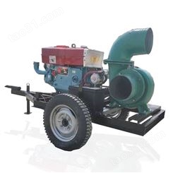 10寸拖车式离心泵 柴油机带混流泵 大流量轴传动抽水泵