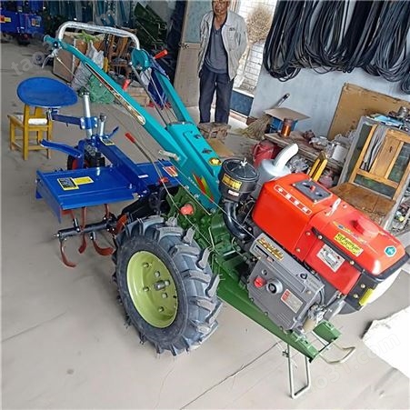 柴油自走式手扶拖拉机 小型农用开沟施肥一体机 12马力后旋式耕地机