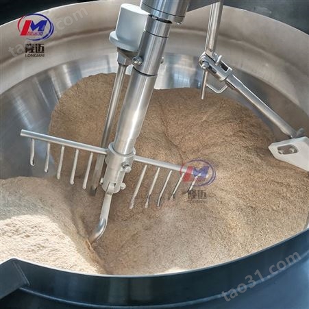 面粉炒制机器设备 300L电磁全自动行星搅拌炒锅 自动炒面粉机器 隆迈厂家