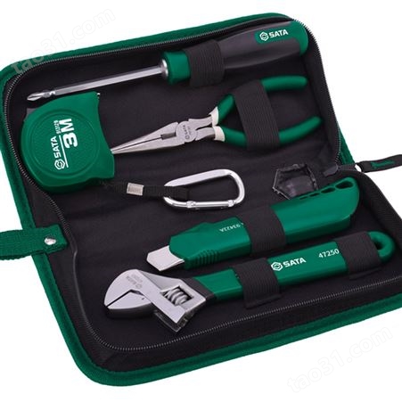 世达（SATA）06002 工具组套基本维修工具套装家用电工工具包钳子扳手螺丝刀组合5件套